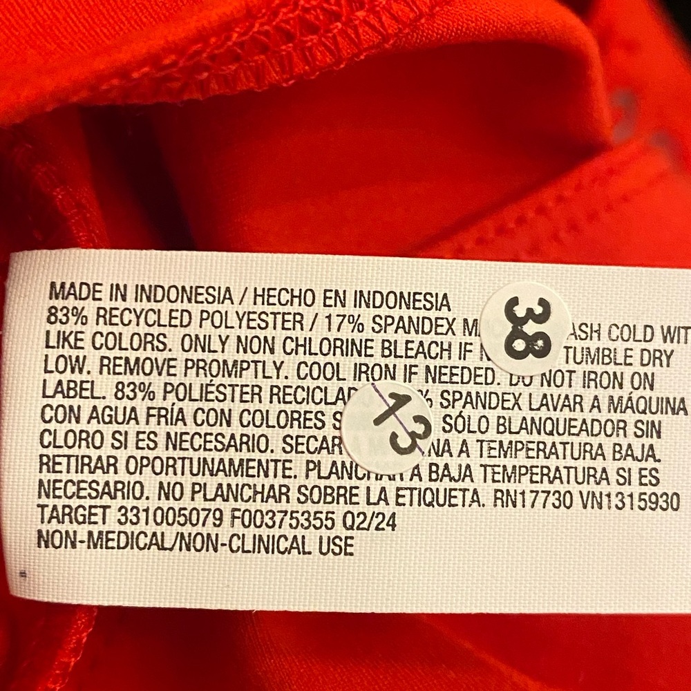 Women’s ButterBliss Wild Fable Red Bodysuit Scoop Neck - Picture 3 of 3